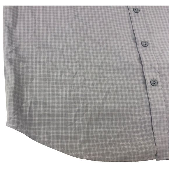 Orvis Men's Short Sleeve Button Up Shirt Medium Gray Plaid Chest Pockets NEW - Picture 6 of 13